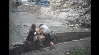 The guy shot first sex on the city streets with a girl