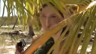 The couple has sex right on the sandy beach, no shame