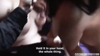 Bunch of drunk people fucking on the camera at home