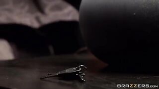 A sexy girl is tied up and fucked on the bed