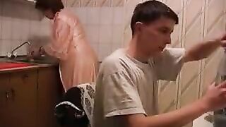 Raped mom in the kitchen, even more exciting than usual