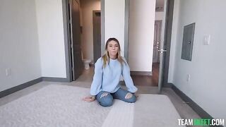 A man fucks a girl and makes her moan with pleasure deeply
