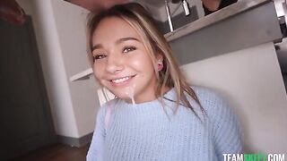 A man fucks a girl and makes her moan with pleasure deeply