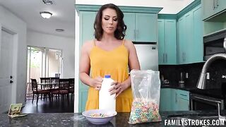 A sexy woman has a hot threesome sex while her husband is away at home