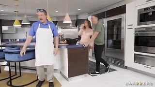 A new neighbor gets her asshole oiled and stuffed