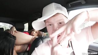 A guy picked up two girls and fucked them both