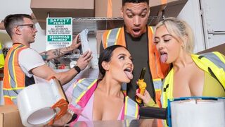 Three girls have an orgy while their boss is not at work