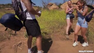 Two girls have sex with strangers on the hike, it was unforgettable