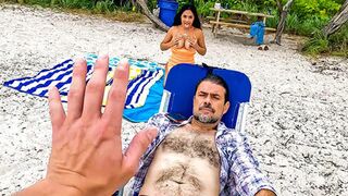 Labor Day was not in vain, especially on the beach with a brunette