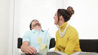 Suburban wife, embodying the perfect classy bitch, gets a cum obsession