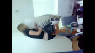 A Kazakh woman is fucking with her colleague in this hot video