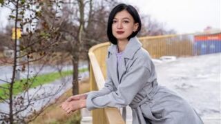 A little quiet Russian girl gets fucked outdoors by a pick-up guy