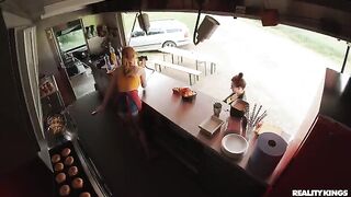 A guy fucks his pregnant wife on the kitchen table
