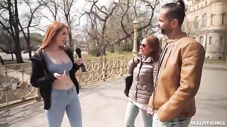 Two redheads have an intense interboob sex session