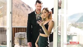 A housewife Veronica Leal gets her DP hole stuffed by the pool guy in a steamy session