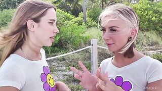 Girls in a passionate threesome encounter, did it really happen?