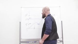 It's all over our ass again, a steamy office scene