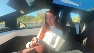 In a cybertruck, I'm gonna give you an exclusive, homemade treat