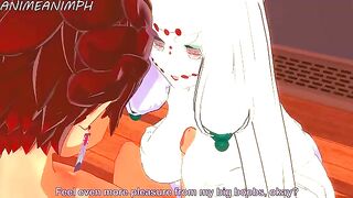 Spider Demon (Mother) fucks with Tanjiro Kamado in an uncensored 3D hentai