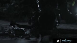 Thirsty Huntress Bangs Big-Titted MILFs in the Wastelands