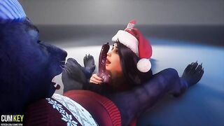Busty beauty fucked by a wild werewolf in an intense 3D scene