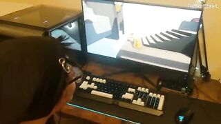 A cute girl played a sexual video game challenge with her boyfriend