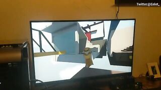 A cute girl played a sexual video game challenge with her boyfriend