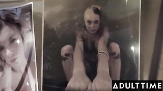 Gabbie Carter shares her big tits with her husband and wife