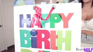 Busty stepmom Victoria June gets her tight pussy railed on her birthday