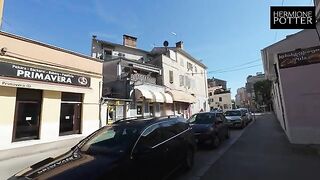 A young German girl has sex in a new country and gets cum on her boobs