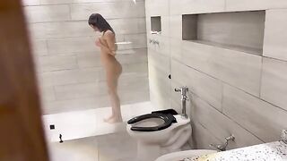 The couple enjoyed each other with passion in the shower