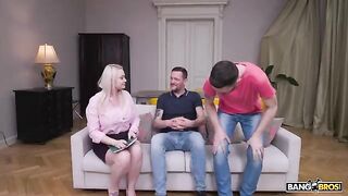 Two cocks are not enough for this hot blonde beauty to handle