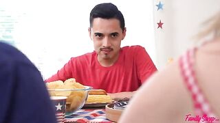 The secrets of family well-being are discussed at the kitchen table