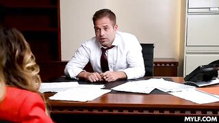 Two sexy MILFs are fucking in the office