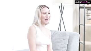 The little girl was fucked roughly in her pussy during the casting