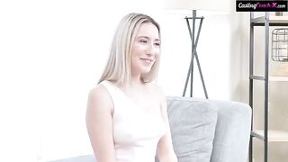 The little girl was fucked roughly in her pussy during the casting