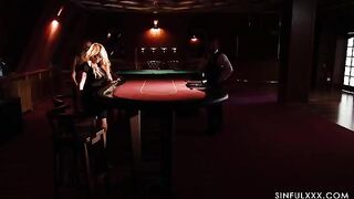 A passionate threesome in the darkness of the room