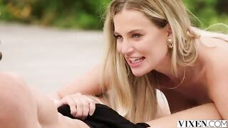 A gracious girl is having fun in the city streets