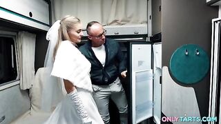 The bride has no shame, she gets fucked anywhere