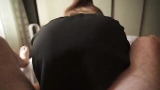 She caught me jerking off to her panties and she’s offering me sex