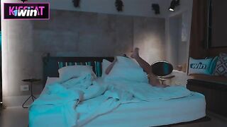 The girl came to her stepbrother's room after the party, it was a wild night