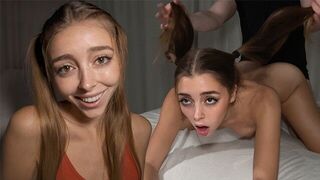 The girl was treated rudely by her roommate in a rough scene