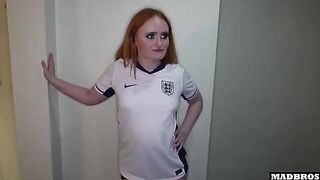 An English football fan lost a bet and got fucked in the ass