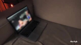 A girl got so excited watching porn on Pornhub that she tried anal with me