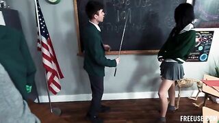 An actress shamelessly exposes her talents to a crowd