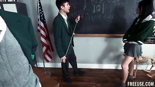 An actress shamelessly exposes her talents to a crowd