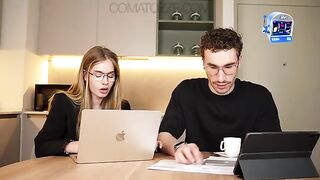 A secretary's job is not only to take notes but also to engage in intimate acts