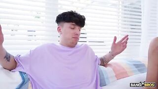 Two hot blondies shared a big dick and loved it