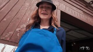 Who hasn't tried sex behind the garages? A young girl did it too!