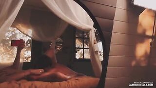 The reflection in the mirror says he's good, and that's it